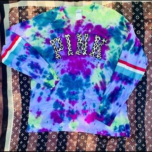 Victoria Secrets Pink LS Large Tie Dyed Shirt